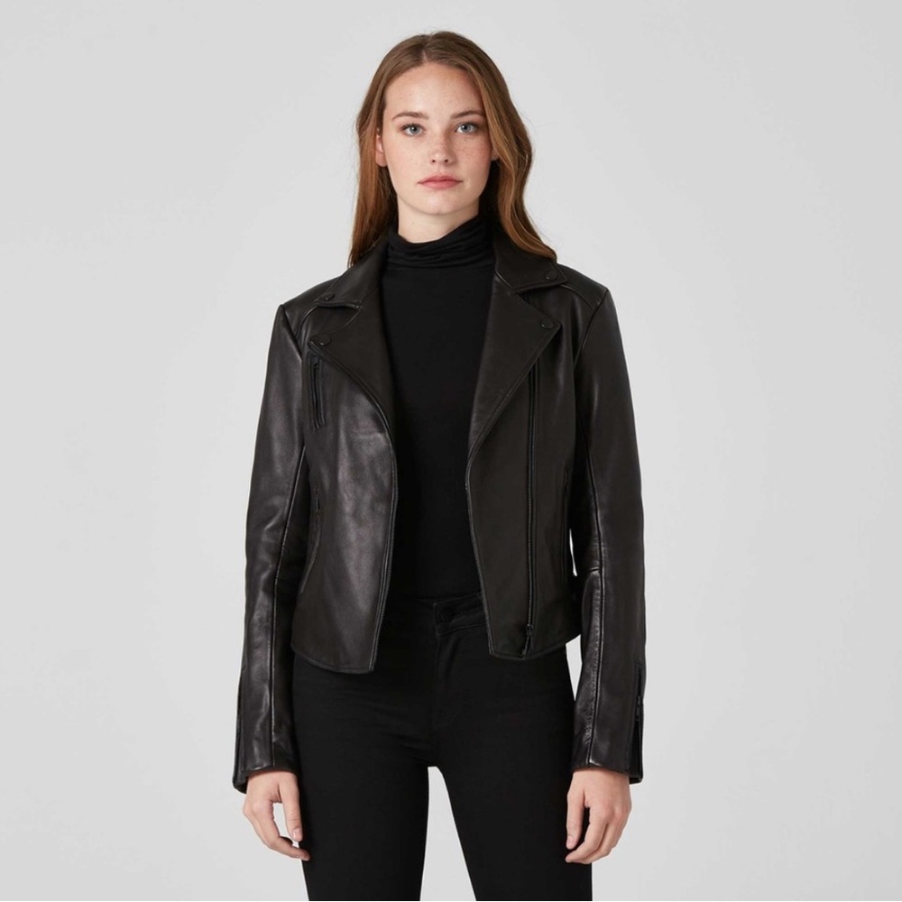 DSTLD Leather Moto Jacket